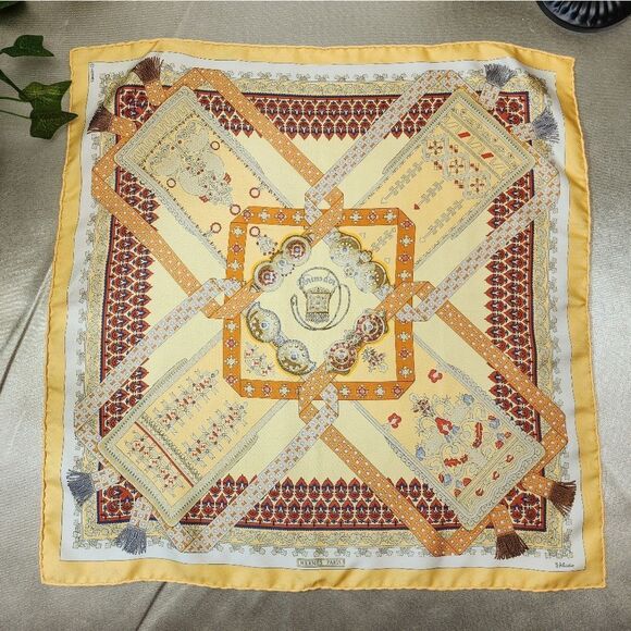 Hermès BRINS D'OR Scarf designed by Julia Abadie SILK Authentic - Picture 3 of 10